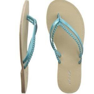 Aerie turquoise braided sandals. Size 8